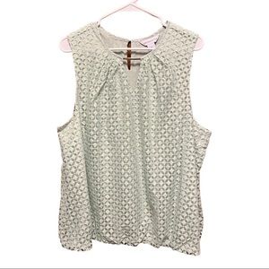 3/$25 Liz Claiborne NWT Green Dressy Tank Top Sleeveless Top